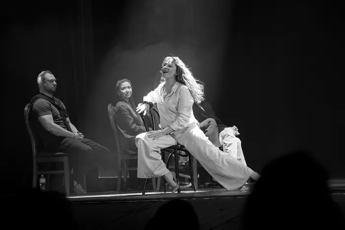 The President's Godmother on the Stage of the Frank Theatre